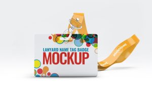 Lanyard Tag Badge Mock-Up