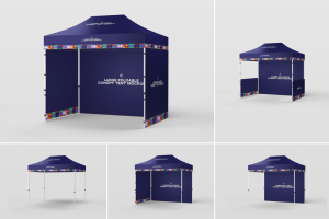 Large Foldable Canopy Tent Mockup