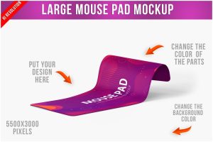Large Gaming Mouse Pad Mockup