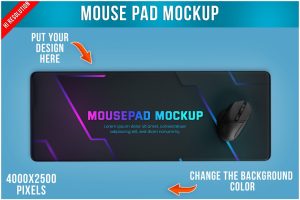 Large Gaming Mouse Pad Mockup