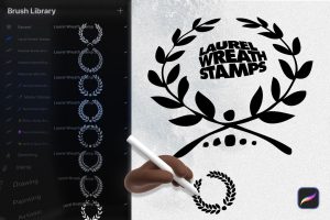 Laurel Wreath Procreate Stamp Brushes