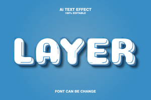 Layer 3d Text effect