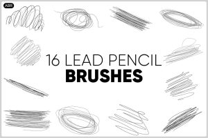 Lead Pencil Strokes Brush Pack