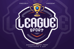 League Sport – Modern Varsity Font