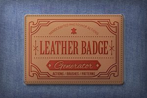 Leather Badge Generator – Photoshop Actions