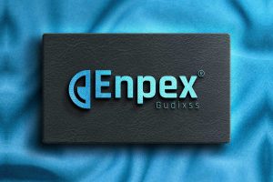 Leather Blue 3D Logo Mockup