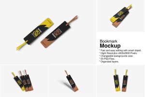 Leather Bookmark Mockup