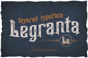 Legranta – vintage multilayered font