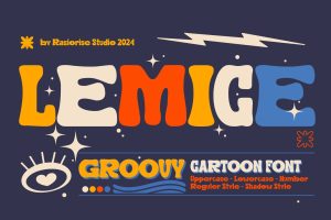 Lemice Groovy Cartoon Decorative Font