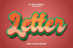 Letter 3d Text Effect