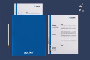Letterhead Letter and Folder Mock Up