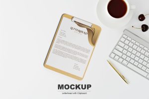 Letterhead with Clipboard Mockup