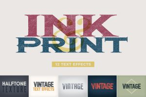 Letter/Ink Press Vintage Text Effects 4
