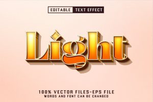 Light Editable Eps Text Effect