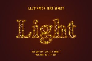 Light particle text effect