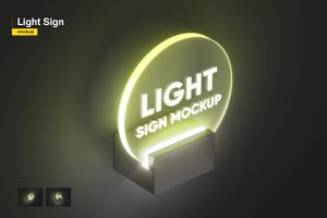 Light Sign Mockup