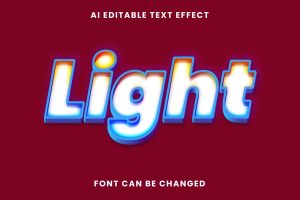 Light Text Effect