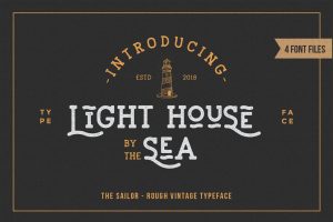 LightHouse – Sailor Rough Typeface