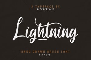Lightning – Hand Drawn Brush Font