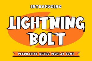 Lightning Bolt – Decorative Retro Display Font