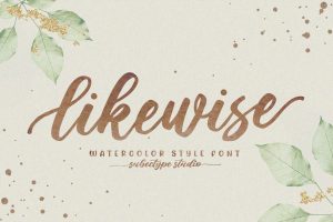 Likewise – Watercolor font