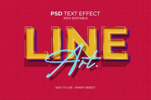 Line Art Text Effect
