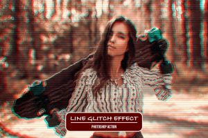 Line Glitch Photoshop Action
