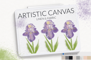 Linen fabric textile canvas background brushes