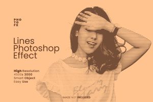 Lines effect photoshop