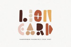Lion Card | Handmade Geometric Font