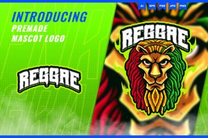 Lion Rasta – Mascot Esport Logo Template