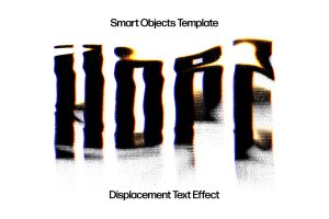 Liquid Displacement Glitch Text Effect