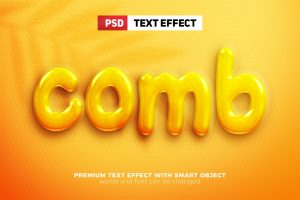 Liquid Honey Comb Bee Hive Text Effect