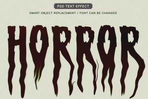 Liquid Horror PSD Text Effect Photoshop