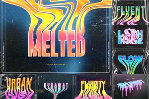 Liquid Melted Text Effects