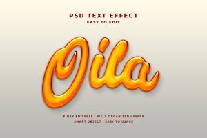 Liquid Oil Text Style Effect