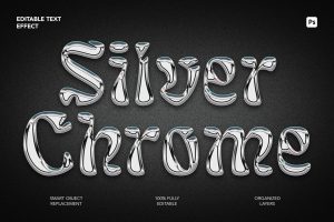 Liquid Silver Text Effect