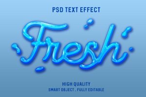 Liquid water text effect