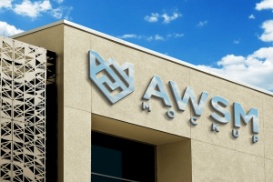 Logo Mockup on Office Building