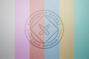 Logo Mockup with Embossed Effect