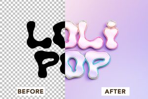 Lollipop Hologram Text Effect