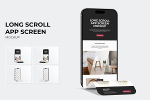 Long Scroll App Screen Mockup