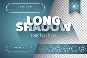 Long Shadow – Editable Text Effect, Font Style