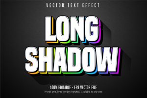 Long Shadow – Editable Text Effect, Font Style