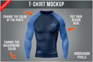 Long Sleeve Compression T-Shirt Mockup
