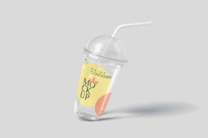 Long Transparent Plastic Cup Mockups
