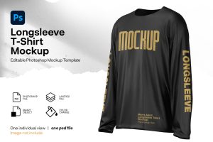 LONGSLEEVE T SHIRT MOCKUP FRONT VIEW