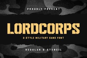 Lordcorps – Military Sans Font