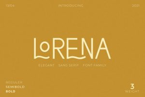 Lorena Sans – Simple Elegant Typeface