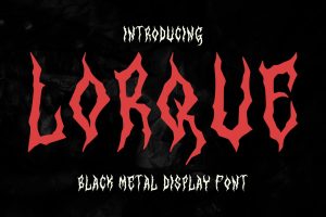 Lorque Black Metal Display Font